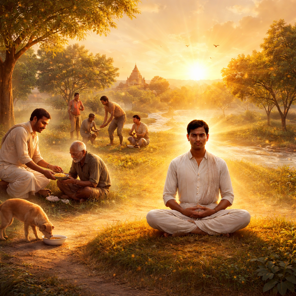 “स्वार्थ से मिला फल क्षणिक है, निस्वार्थ कर्म का प्रकाश जीवनभर साथ रहता है